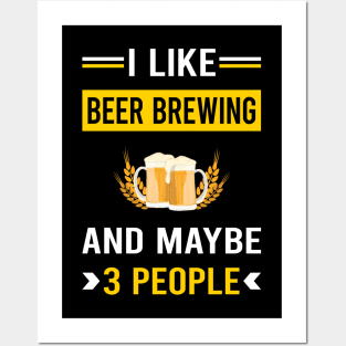3 People Beer Brewing Posters and Art